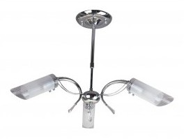 Lustre design 3x40W Napoli avec tube en verre chro