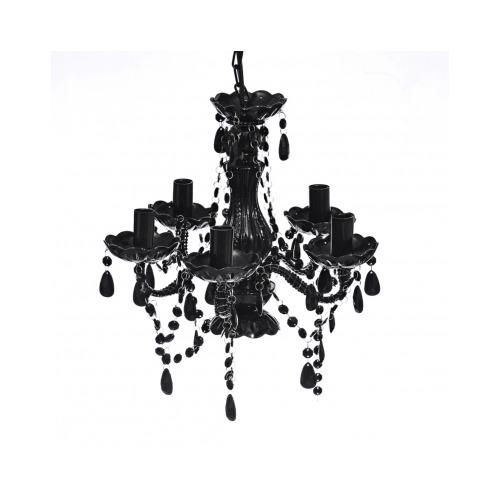 VidaXL Lustre en cristal noir
