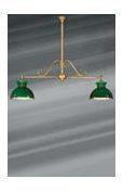 Lustre billard style hollandais tige droite Lustre billard style hollandais