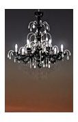 Lustre noir cristal et verre soufflé Couture L8