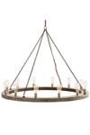 Lustre design et rustique en métal et bois Geoffre