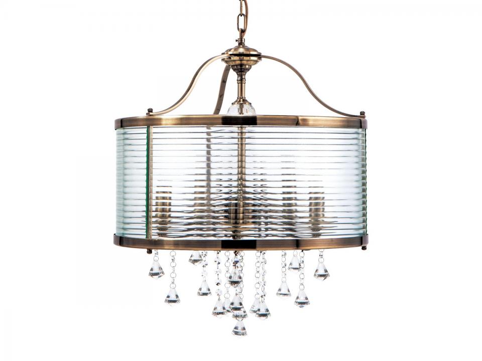 Superbe lustre de plafond MASSA Ø 50 cm verre et m