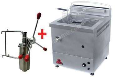 Machine à churros avec friteuse gaz BP 10 L professionnelles Machine à churros avec friteuse