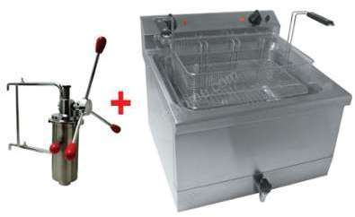 Machine à churros avec friteuse électrique 18 L professionnelles Machine à churros avec friteuse