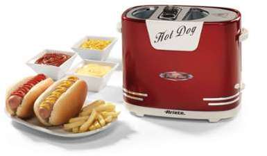 ARIETE - machine à hot dog 650w rouge - party time