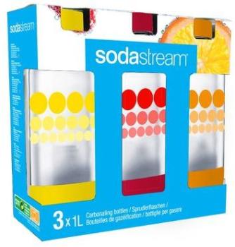 3 bouteilles PET 300036, bulles de couleur 1 litre