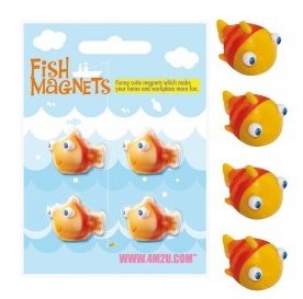 4 aimants déco poisson