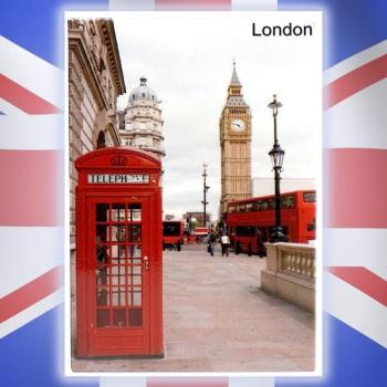 Magnet photo Big Ben et cabine Anglaise