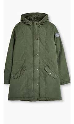Parka en coton ouatinée à imprimé pixélisé
