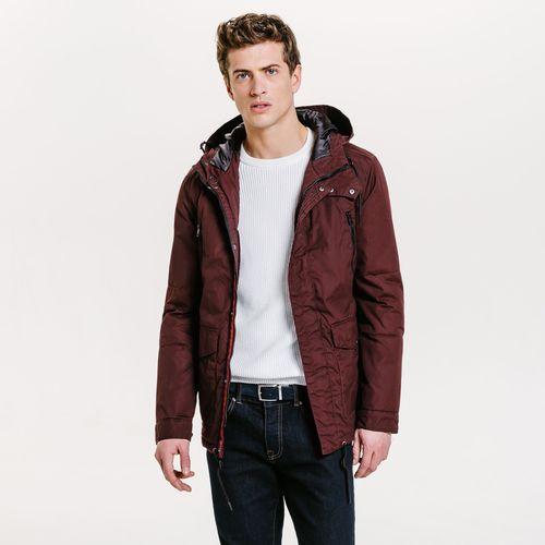 Parka ouatinée multi poches Bordeaux Homme