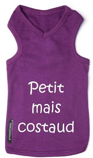 T-shirt pour chien Costaud mauve