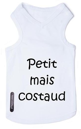 T-shirt pour chien blanc costaud