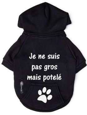 Sweat pour chien Je ne suis pas gros mais potelé