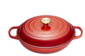 Faitout Campagnard bouton doré 30 cm Cerise Le Cre
