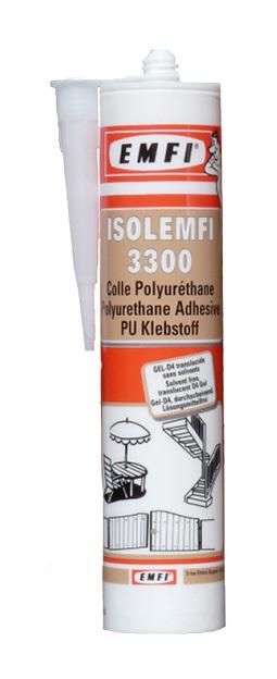 Cartouche ISOLEMFI 3300 PU Gel D4 Rapide transpare