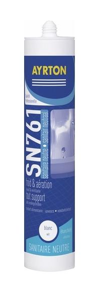 Mastic sanitaire silicone neutre SN761 blanc 300ml