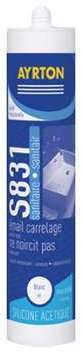 Mastic silicone sanitaire acétique blanc 300ml AYRTON Mastic silicone sanitaire