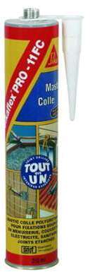 Mastic colle PU Sikaflex PRO 11 FC noir cartouche de Mastic colle PU Sikaflex PRO