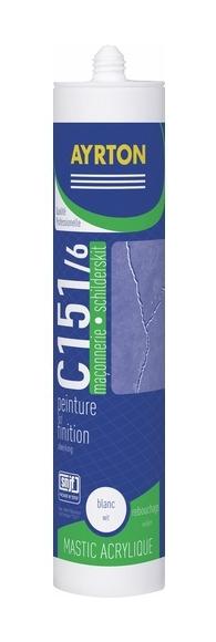 Mastic maçonnerie acrylique C151-6 blanc - 300ml -