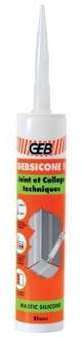 Mastic silicone blanc - 310 ml - Gebsicone - Geb Mastic silicone blanc - 310