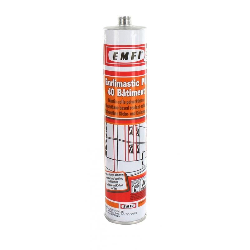Mastic polyuréthanne blanc EMFI PU 40 bâtiment 310