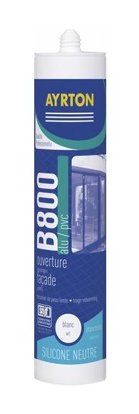 Mastic menuiserie silicone B 800 gris - 300ml - P-