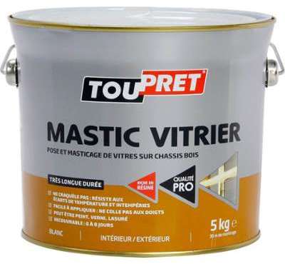 Mastic blanc vitrier Toupret - Boîte 5 kg