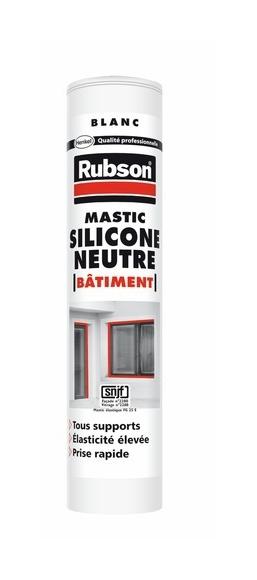 Mastic bâtiment silicone Rubson translucide - 12 c