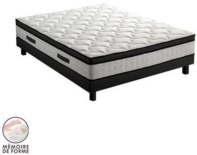 Ensemble matelas à mémoire de forme sommier 160x200cm Ensemble matelas à mémoire