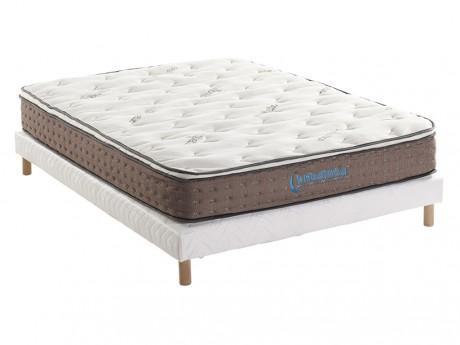 Ensemble sommier + matelas ressorts ensachés PLETH