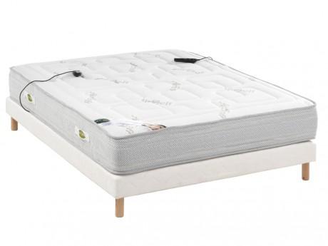 Ensemble sommier matelas massant luxe mémoire de forme Ensemble sommier matelas massant