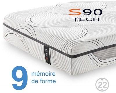 Matelas à mémoire de forme S90 Tech - SensoG - 140