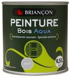 Peinture bois extérieure gris alu 500 ml