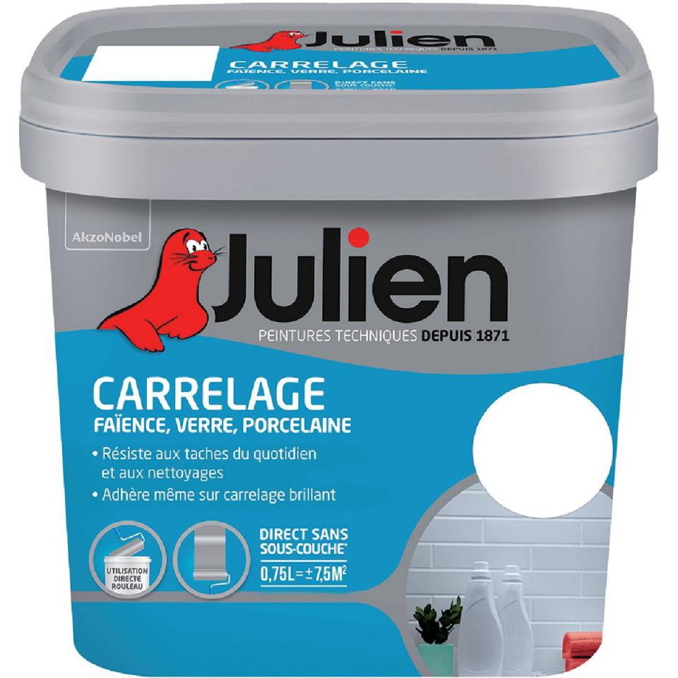 Peinture carrelage Julien - Satin - Blanc - 750 ml