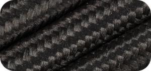 Cable plat 2x0 75mm tressé textile noir Cable plat 2x0 75mm tressé
