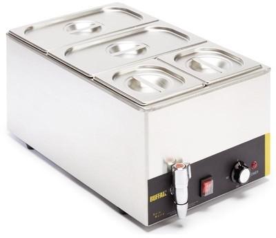 Bain Marie Inox 2xGN1/3 + 2xGN1/6 1300W Bacs GN In