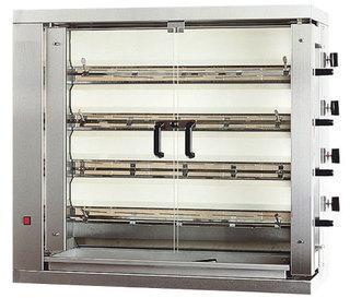 Rôtissoire verticale à gaz 4 broches 24 poulets MC