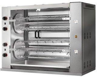 Rôtissoire multi-rotative à gaz 8 broches 48 poule