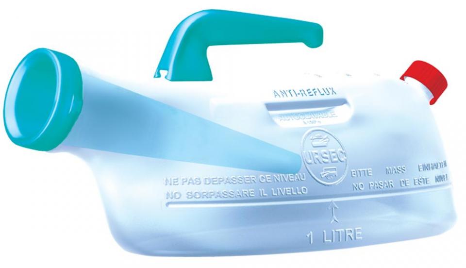 Urinal de Sécurité Anti-Reflux Homme Ursec avec Po