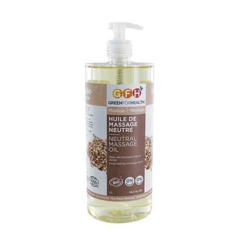 Huile de massage Neutre BIO 500ml Green For Health