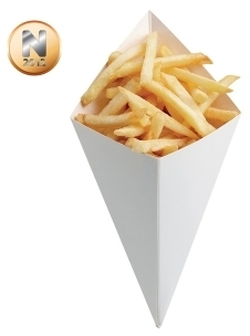 Cornets à frites blancs - lot de 300