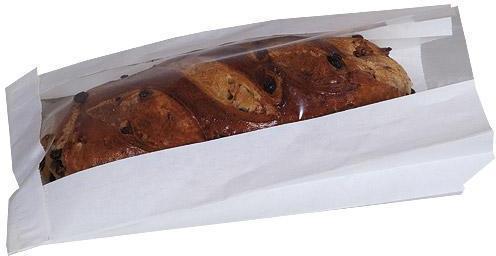 Sac sandwich blanc couché pe fenêtre 14x4x25 cm