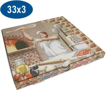Boite pizza en carton 33x33x3 cm