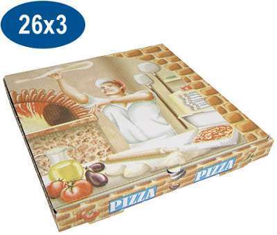 Boite pizza en carton 26x26x3 cm