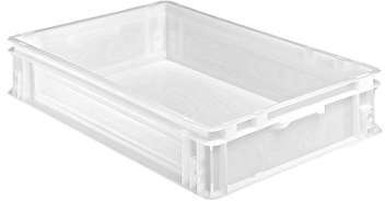 Caisse alimentaire plastique blanc 20 litres 600x4