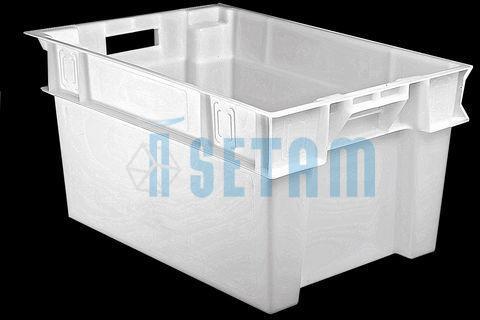 Bac alimentaire plastique blanc 50 litres H300