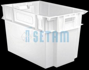 Bac alimentaire blanc 600x400 volume 70 litres