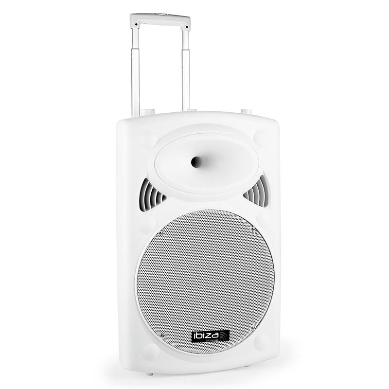 Ibiza Port15VHF-BT-WH Enceinte de sono 38cm (15 )