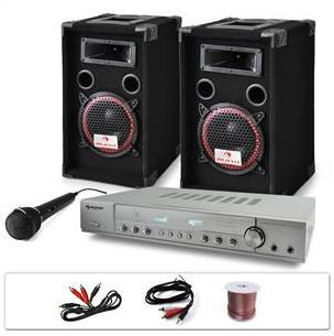 Set DJ PA DJ-11 Ampli, enceintes, micro 1000W