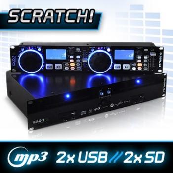 Ibiza Double Lecteur DJ PA Platine CD 2x USB MP3 2